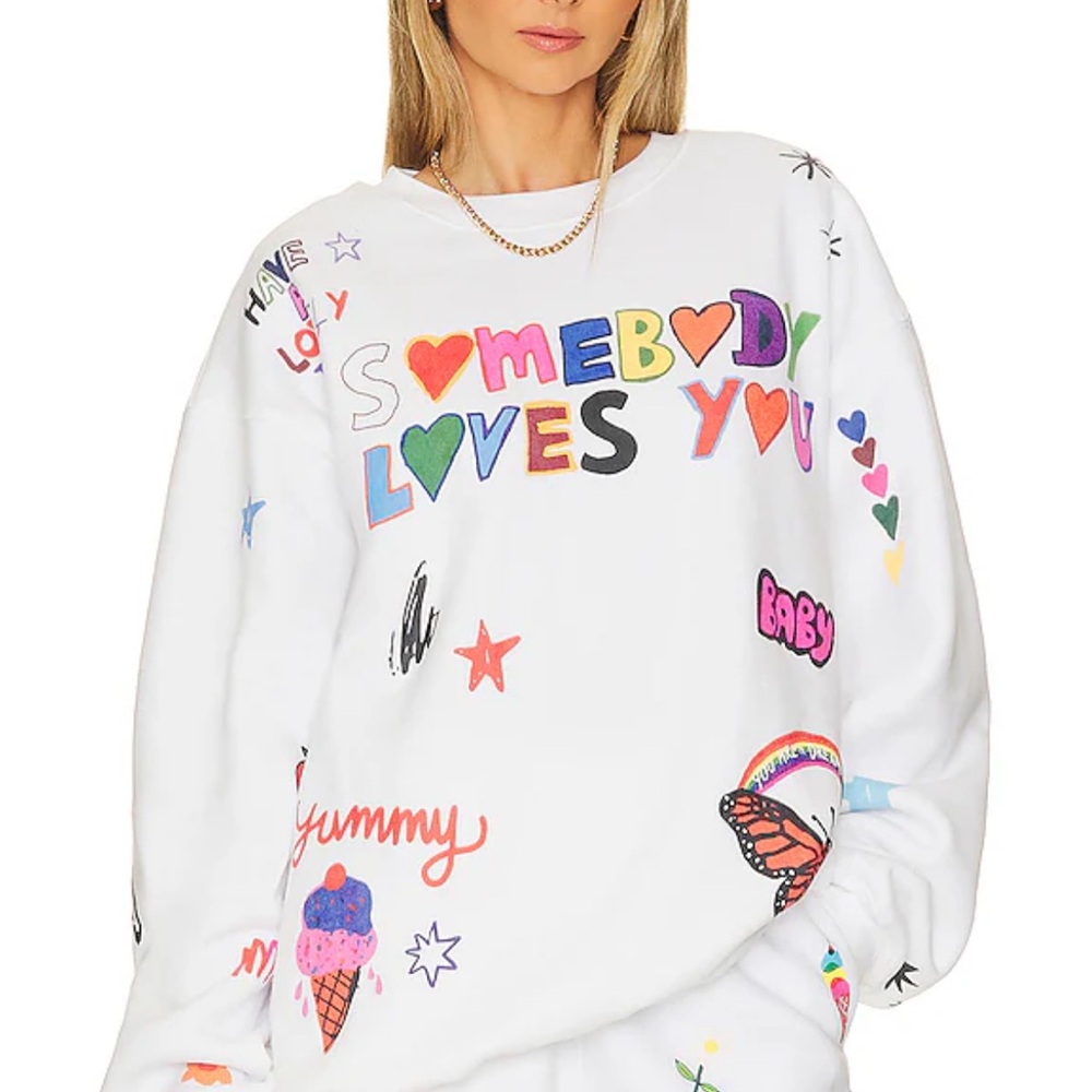 Somebody Loves You Graphic Women's Sweater